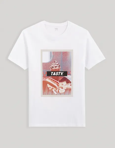 Celio Berelax T-shirt with TASTY print. - Men's