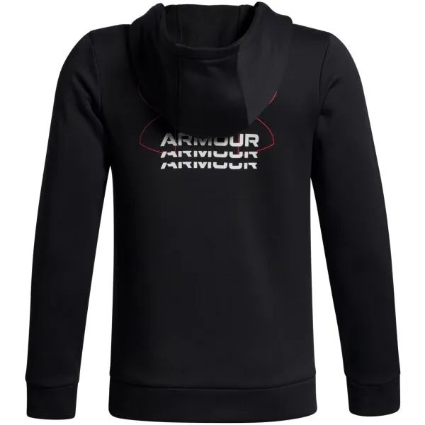 Under Armour ARMOUR FLEECE RETRO GRAPHIC Chlapčenská mikina, čierna, veľkosť L