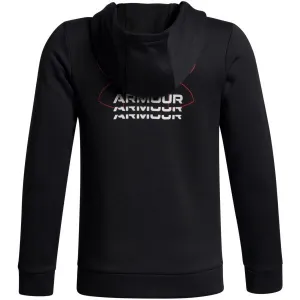 Under Armour ARMOUR FLEECE RETRO GRAPHIC Chlapčenská mikina, čierna, veľkosť L