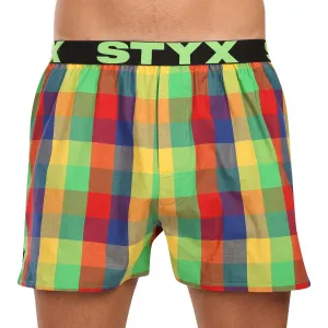 10PACK pánske trenky Styx športová guma viacfarebné (10B0106) M, trenírky
