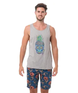Pánske tričko 69SLAM PINE SKULL GREY (MSNPLL-GY) M
