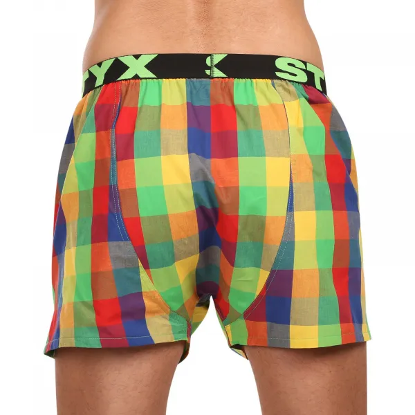 3PACK pánske trenky Styx športová guma viacfarebné (3B010205) S, trenírky