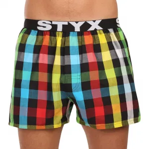 3PACK pánske trenky Styx športová guma viacfarebné (3B010406) M, trenírky