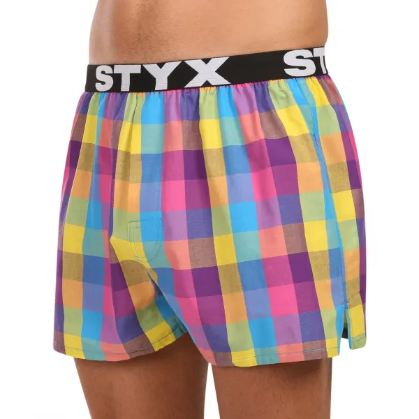 Pánske trenky Styx športová guma viacfarebné (B0104) M, trenírky