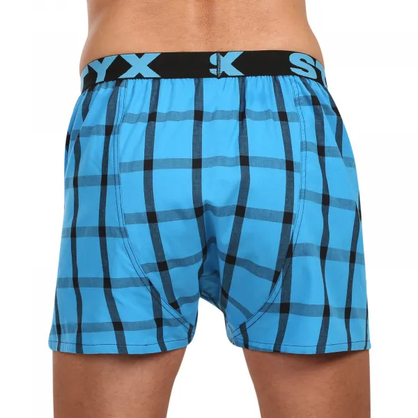3PACK pánske trenky Styx športová guma viacfarebné (3B010106) M, trenírky