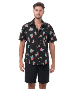 Pánska košile 69SLAM HAWAIIAN NIGHT (MSHHWN-BK) M
