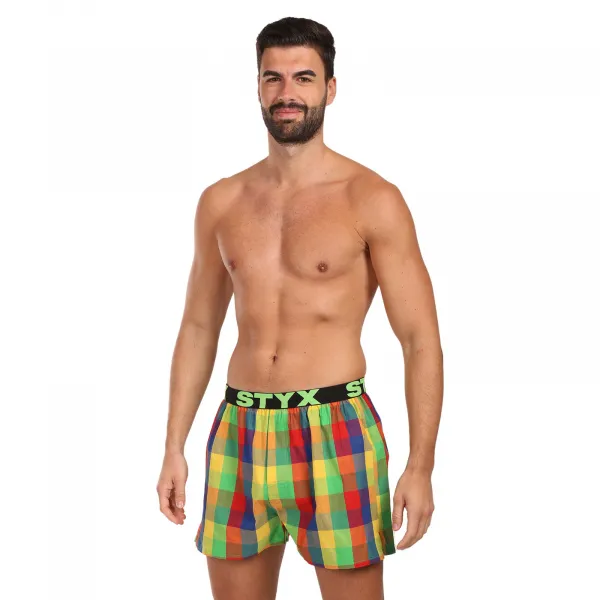 Pánske trenky Styx športová guma viacfarebné (B0105) M, trenírky