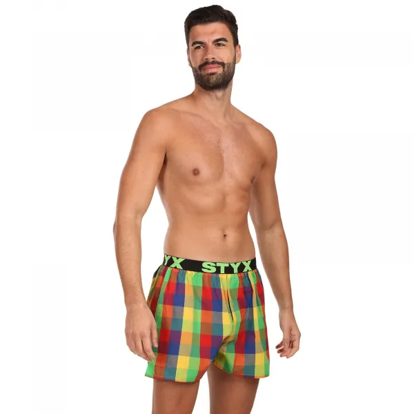 Pánske trenky Styx športová guma viacfarebné (B0105) M, trenírky