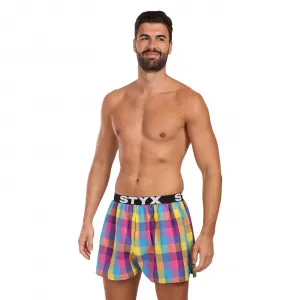 Pánske trenky Styx športová guma viacfarebné (B0104) M, trenírky