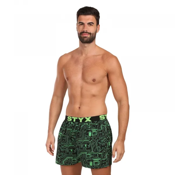 Pánske trenírky Styx art športová guma tišťák (B1953) S