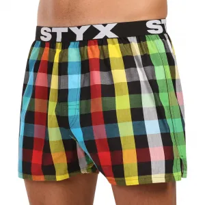 Pánske trenky Styx športová guma viacfarebné (B0106) M, trenírky