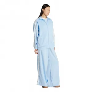 adidas Satin Firebird Track Top Ruffle 3-Stripes W "Clear Sky" (KC8811)