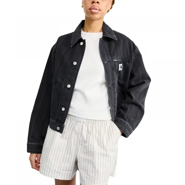 Carhartt WIP Rylan Stripe Jacket W "Black" (I035571-32I06)