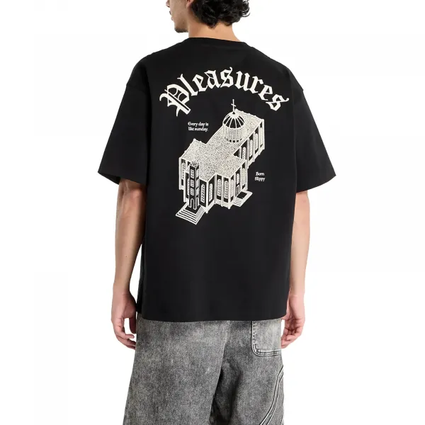 Pleasures Chapel Heavyweight Shirt "Black" (P25SU021-BLACK)