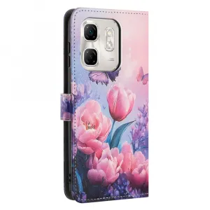 ART Peňaženkový kryt pre Infinix Smart 9 HD PINK FLOWER