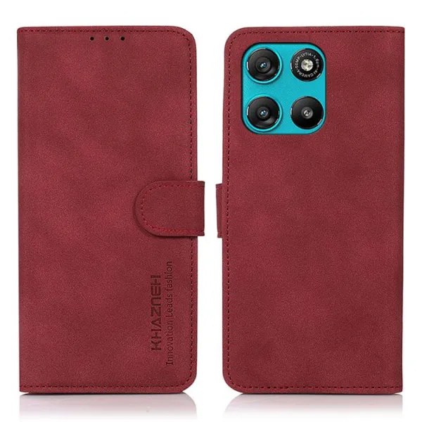 KHAZNEH MATTE Zaklápacie puzdro pre Motorola Moto G57 Power červené