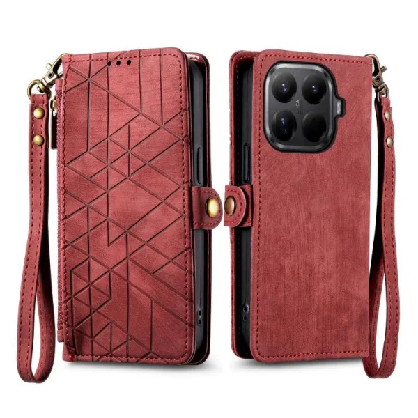 GEOM Peňaženkové puzdro pre Xiaomi 15T Pro červené