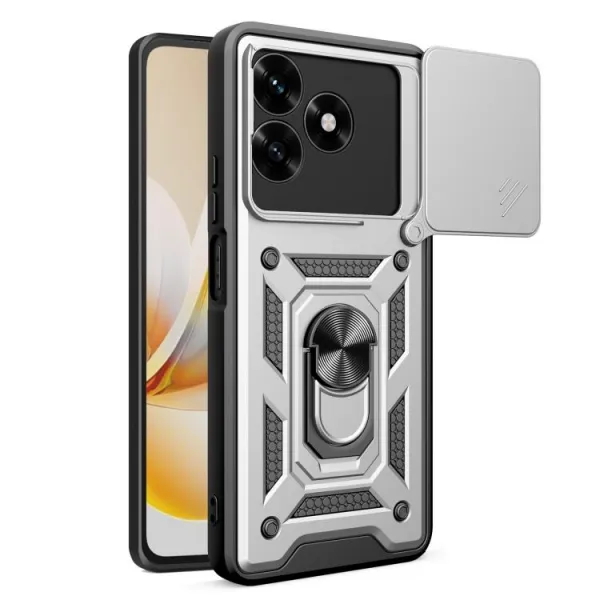 RING CAMERA Kryt s držiakom pre Honor X5c Plus strieborný