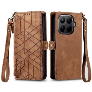 GEOM Peňaženkové puzdro pre Xiaomi 15T Pro hnedé