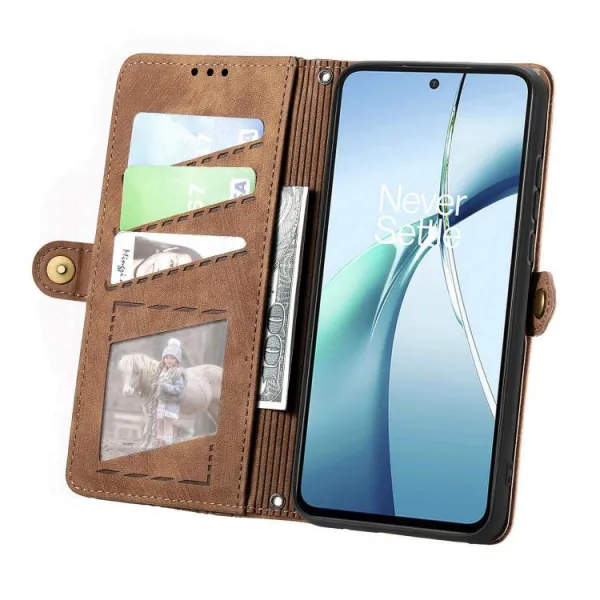 GEOM Peňaženkové puzdro pre Xiaomi 15T Pro hnedé