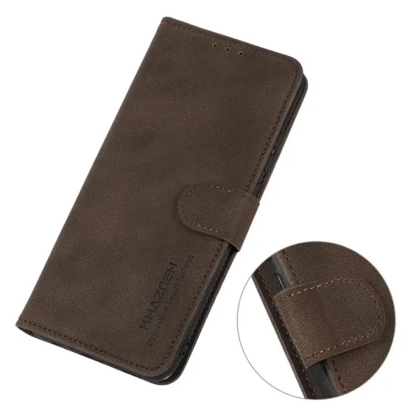 KHAZNEH MATTE Zaklápacie puzdro pre Motorola Moto G57 Power hnedé