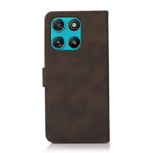 KHAZNEH MATTE Zaklápacie puzdro pre Motorola Moto G57 Power hnedé