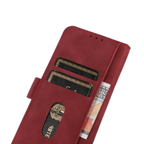 KHAZNEH MATTE Zaklápacie puzdro pre Motorola Moto G57 Power červené