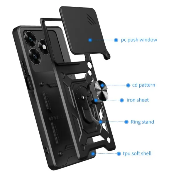 RING CAMERA Kryt s držiakom pre Honor X5c Plus modrý