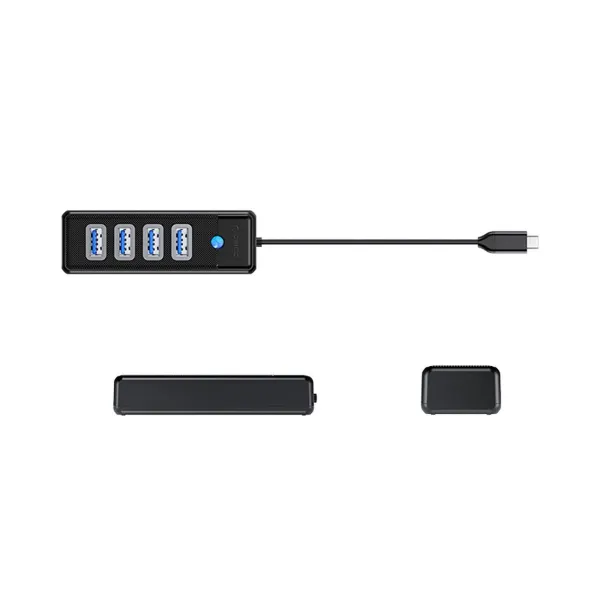 Orico PW4U-C3 HUB adaptér USB-C- 4x USB 3.0, čierny
