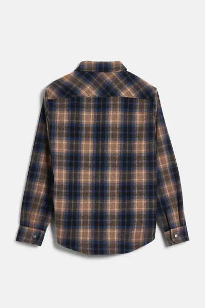 Košeľa Woolrich Alaskan Melton Overshirt Sailor Blue Check