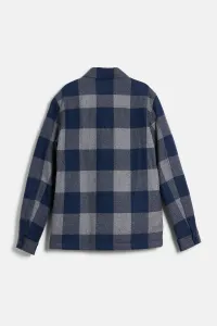 Bunda Woolrich Alaskan Wool Check Overshirt Blue Buffalo