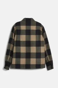Bunda Woolrich Alaskan Wool Check Overshirt Green Buffalo