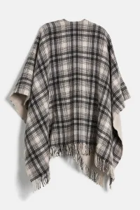 Pončo Woolrich Plaid Logo Cape White Hunting