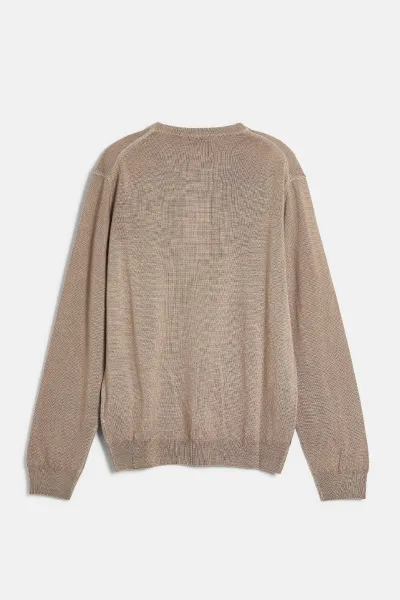 Sveter Woolrich Gd Knitted Crewneck Feather Beige