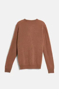 Sveter Woolrich Lambswool Crewneck Dark Camel