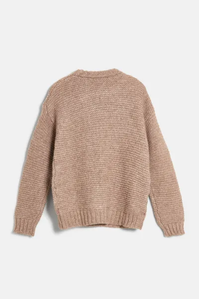 Sveter Woolrich Detachable Collar Sweater Soft Camel