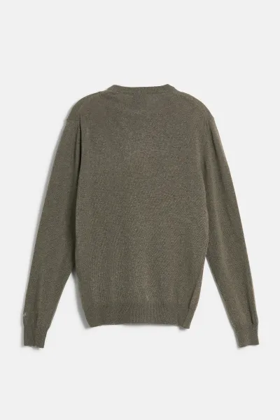Sveter Woolrich Lambswool Crewneck Military Green