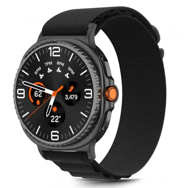 Tech-Protect Nylon Pro remienok na Samsung Galaxy Watch 8 / Classic (40/44/46mm), black