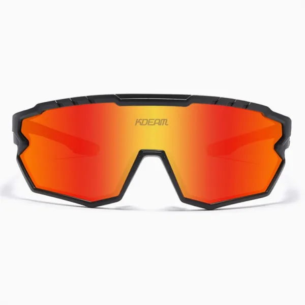 KDEAM Warren 02 cyklistické okuliare, Black / Red