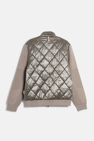 Bunda Woolrich Black Yarn Nylon Hybrid Off Taupe