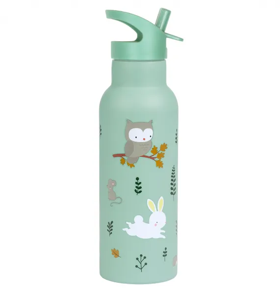 A Little Lovely Company - antikorová fľaša na pitie, 500 ml - kamaráti z lesa