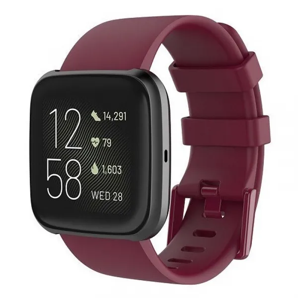 BStrap Silicone (Large) remienok na Fitbit Versa / Versa 2, wine red (SFI010C07)