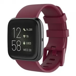 BStrap Silicone (Large) remienok na Fitbit Versa / Versa 2, wine red (SFI010C07)