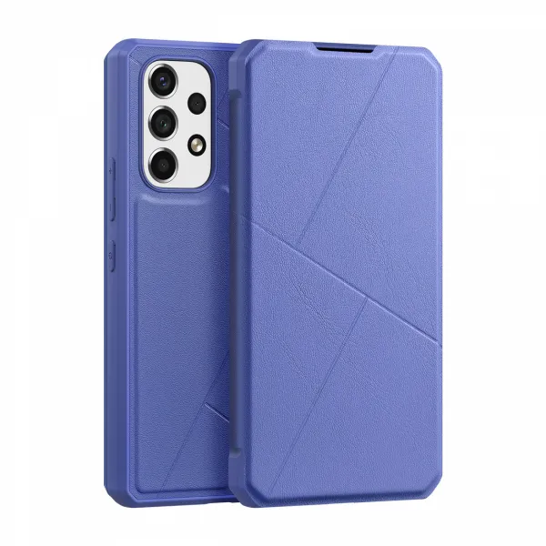 DUX DUCIS Skin X knižkové kožené puzdro na Samsung Galaxy A73, modré
