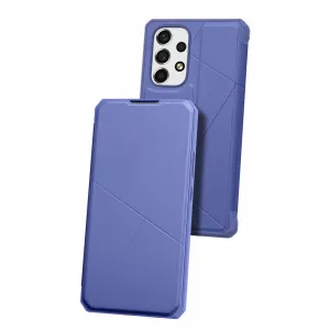DUX DUCIS Skin X knižkové kožené puzdro na Samsung Galaxy A73, modré
