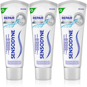 Sensodyne Repair & Protect Whitening bieliaca zubná pasta pre citlivé zuby 3x75 ml
