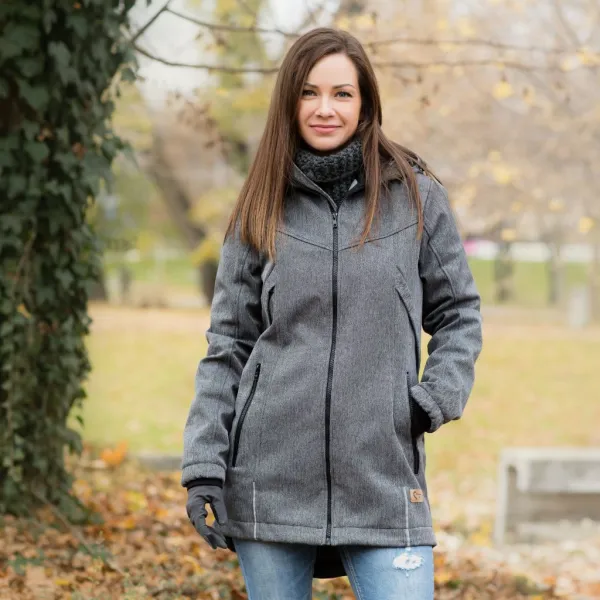 Moyo Softshellová bunda na nosenie GO - Gray Herringbone Veľkosť: M