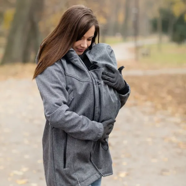 Moyo Softshellová bunda na nosenie GO - Gray Herringbone Veľkosť: M