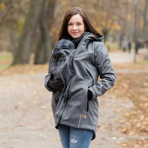 Moyo Softshellová bunda na nosenie GO - Gray Herringbone Veľkosť: M
