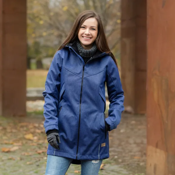 Softshellová bunda na nosenie detí GO - Blue Herringbone | MOYO Veľkosť: M